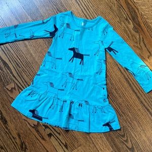 Tea Collection Long Sleeve Ruffle Hem Dress. Size 4.